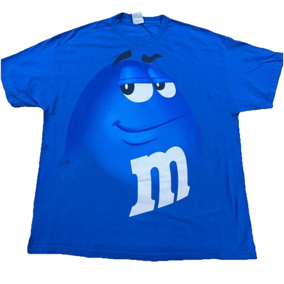 M & M Other - Vintage M&Ms Shirt‎ Men XXL 2XL Blue Tee All Over Print AOP Chocolate Candy  *